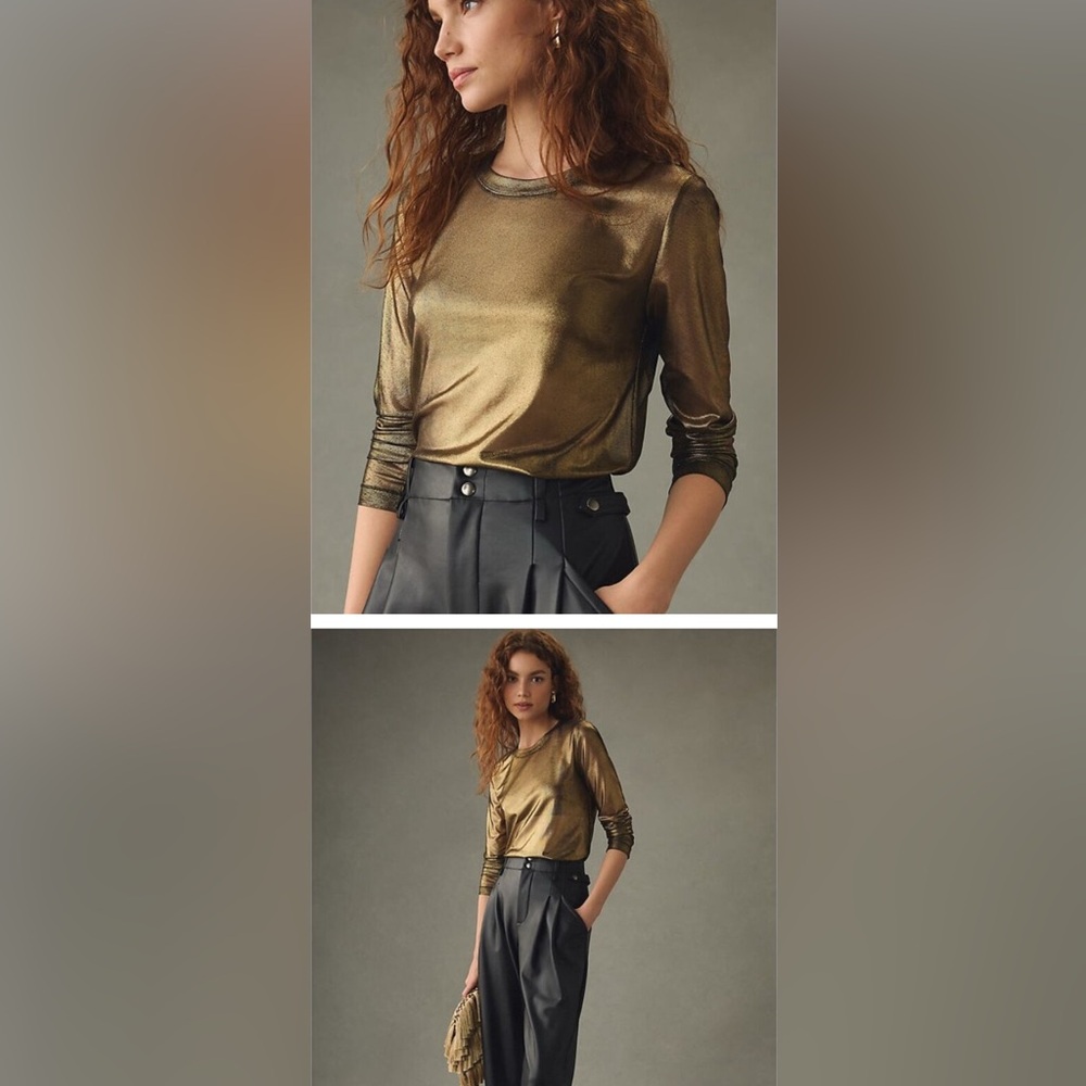 Gold porridge anthro mesh shirt